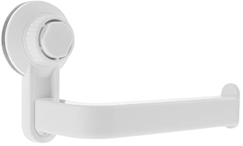 TOPBATHY Toilet Paper Holder Wall Mount over The Toilet Storage Unit Suction Bathroom Organisation White