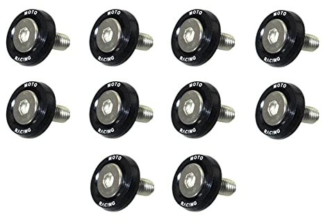 STONEDER 6 mm Kotflügel-Stoßstange, Kunststoffverkleidungen, Unterlegscheiben, Schrauben für Go-Kart, ATV, Quad, Dirtbike, 2 Stück