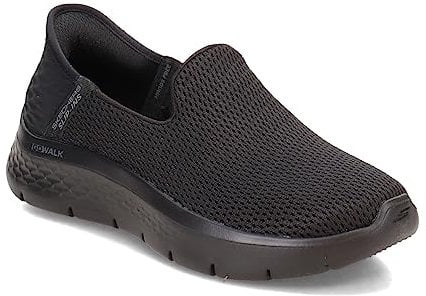 Skechers Go Walk Flex-Relish, Sneakers Mujer, Black Textile/Trim, 38.5 EU