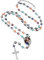 FindChic Herren Edelstahl Rosenkranz Kugelkette, Kruzifix Damen Auto Rosenkranz Halskette mit Bild, Namenskette, Silber