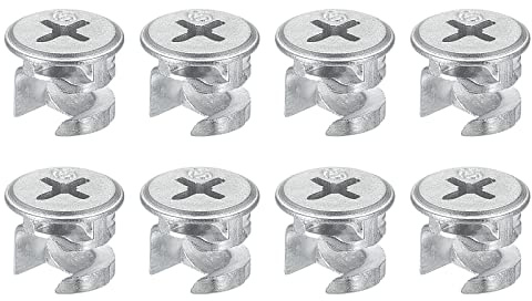 sourcing map Cam Lock Nut for Furniture, 24pcs 12x10mm Joint Connector Locking Nuts Furniture Connecting Cam Fittings