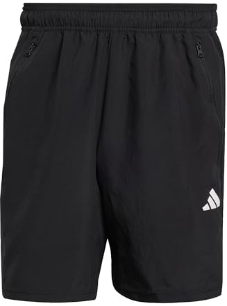 adidas Men's Train Essentials Woven Training Shorts, Black/White, XXL 9 inch