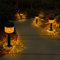 LED Solarleuchten Garten, 4 Stück Solarlampen Außen Deko IP65 Wasserdicht Solar Wegeleuchte für Terrasse, Rasen, Hinterhöfe,Weihnachtsdeko (warmes gelb)
