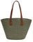 GSenhui Bolso de paja para mujer, bolso de playa de verano de paja grande, bolso de mimbre para mujer, bolso de paja con correa de hombro de piel, bolsas de paja tejida a mano bohemia, bolso de rafia