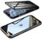 Privacy Case for iPhone SE 2020/2022 & iPhone 8/7 Magnetic Phone Case,Front and Back Tempered Glass 360° Full Body Case,Metal Bumper with Anti Peep Screen and Crystal Clear Back Cover,Black