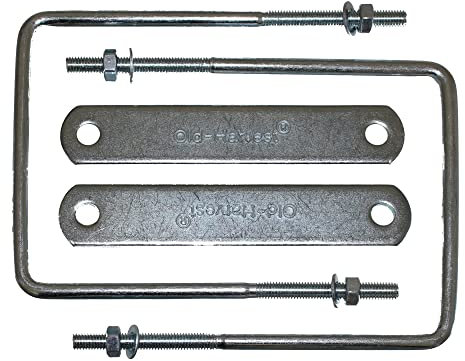 Old-Harvest 2X U-Bügel mit Montageplatte 160 x 123mm Bügelschraube M8 für Befestigung Dachbox Gewindebügel Bügelschelle Gewindebolzen Neu