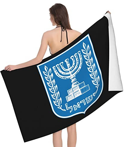 Serviettes À Sauna Emblème D'Israël Essuie Respirabilité Serviettes De Toilette Microfibre Serviette De Plage pour Maison Enfants Hotel,80X130Cm