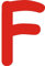 Kleckerliese Alphabet Buchstaben 10cm selbstklebende Aufkleber Wand Fenster Tür Boote Auto Kinderzimmer STICKER F - Höhe 10cm, Farbe Rot