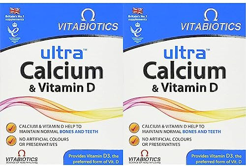 Vitabiotics Ultra Calcium with Vitamin D Tablets, Pack of 60
