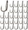 woojfcang 30 Pcs Twist Lock Fishing Hooks Carbon Steel Spring Fishing Hooks Barbed Swivel Fishing Hooks for Saltwater, Freshwater Eyed Sea Fish Hooks Carp Fishing Tackle Carp Circle Hooks,Accessories