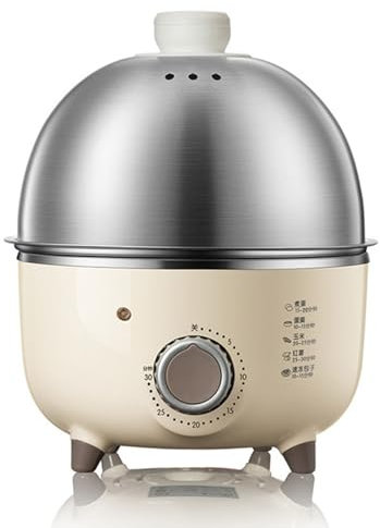 360W Electric Egg Boiler Breakfast Machine, Automatic Steamer Multicooker Egg Cookers, Egg Custard Steaming Cooker with Timer, 220V