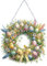 Starnearby DIY Diamond Painting Ostern Anhänger, 5D Diamant Painting Kranz Set mit Kette, Diamant Malerei Ostereier Türkranz, Einseitig Wandbehang Kits für Fenster Wand Und Eingang Decor
