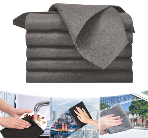 Serenosole Aquaglide Tücher, 30x30CM Verdicktes Magisches Reinigungstuch Mikrofasertücher, Magic Clean Reinigungstuch, Mikrofaser Reinigungstuch zum Abstauben von Küchen, Glas, Autos (5 Stück)
