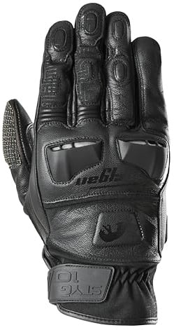 Furygan STYG10 Racing Motorradhandschuhe für Herren - Aerodynamisch - Ziegenleder, Schutz, Belüftung, Kevlar - Außergewöhnliche Leistung und Komfort, Schwarz