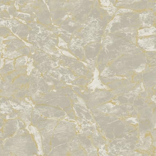 Grandeco Astoria Liquid Marble Textured Wallpaper, Neutral