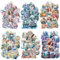 180PCS Mädchen Vintage Sticker Set Kraeoke Unterwasserwelt PET Scrapbooking Sticker Dekorative Fotoalbum Sticker Ästhetische Aufkleber für Scrapbook und Bullet Journal Zubehör