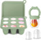 Fruchtsauger Baby | Fruchtsauger für Baby | Fruchtsauger Baby ab 6 monate | Baby Schnuller Fruchtsauger Aufbewahrungsbehälter für Babynahrung Muttermilch Eiswürfel (Cat Green)