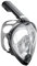 KUYOU Full Face Snorkel Mask, Snorkeling Gear for Adults Teens with Latest Dry Top Breathing System, Foldable 180°Panoramic View Snorkeling Mask Adult, Anti-Fog & Anti-Leak (Black Grey, S-M)