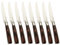 SanheKit Steakmesser-Set, deutscher Edelstahl mit hohem Kohlenstoffgehalt, 50cr15-Stahl, Holzgriff, Full-Tang-Design (8 Stück)