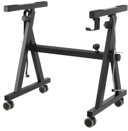 YILIKISS Piano Keyboard Stand, Z Style Heavy-Duty Digital Piano Music Stand, with Adjustable Width & Height Wheels Anti-Slip Pads Headphone Hook, Suitable for 54-88 Key Electric Pianos