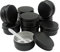 Wopanxye 10pack 50ml Aluminum Tin, 50 Gram Black Container Leak Proof Cosmetic Jars, 50g Small Makeup Containers Round Screw Lids for Cosmetic, Salves, Lip Balms, Toner, Cream, Candle, Tea, Beads, Wax