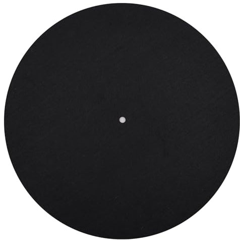Tappetino antiscivolo per giradischi Viny, 3 mm, nero, per riduzione statica e qualità del suono più chiara (30,5 cm)