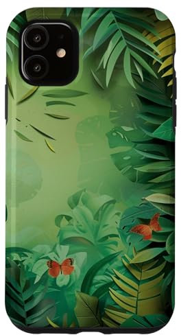 Coque pour iPhone 11 Auvent mystique de la forêt verte