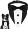 Hund Smoking Bandana Halsband, Hochzeit Hunde Kostüme Hund Bandana mit Fliege Verstellbare Bandana Halsband für Formelle Hochzeit Geburtstag Party