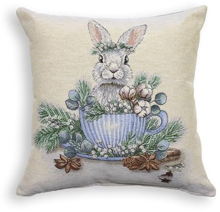 Nada Home Dekokissen Ostern Gobelin Deko Ostern Hase im Becher 7026