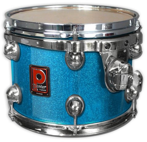 Premier Drums Genista Series 43208BLX 1-Piece Birch 8x7 Inches Quick Tom, Drum Set (Blue Sparkle Lacquer)