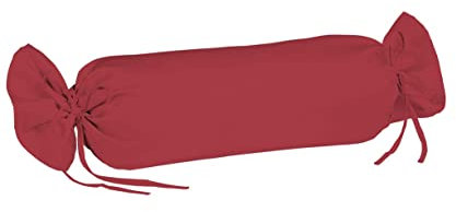 Fleuresse Colours Nackenrollenbezug, Mako Satin, rot, 15 x 40 cm