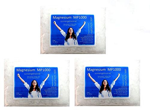 Magnesium-Chlorid Granulat 3x 1000g im praktischen extradicken Wiederverschlussbeutel - LABORGEPRÜFT & LEBENSMITTELREIN