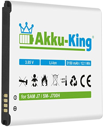Akku-King Akku kompatibel mit Samsung EB-BJ700BBC - Li-Ion 3150mAh - für Galaxy J7 2015 SM-J700H, J7 Duos, J7 TD-LTE