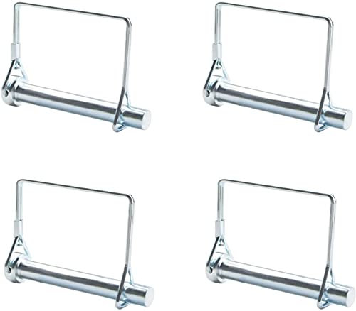 INCREWAY 4 pcs Pin de Bloqueo de Alambre, 8 mm (5/16) Pasador de Bloqueo Del Eje Bucle Cuadrado Pin de Toma de Fuerza la Seguridad Pin de Enganche para Granja Remolques Césped Jardín
