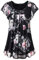 Vafoly Sommer Oberteile Frauen,Frauen Sommer Kurzarmshirt Kleiden Lang Größe Größen Oberteile Hübsch Klassisch Weich Tops mit Faltensaum Freizeit Arbeit Tunika Shirt Mehrfarbig Schwarz 3XL