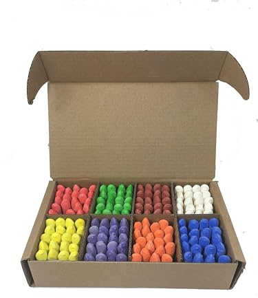 Scola Chunki Chalk, 160 Pieces, Assorted Colours, Blending, Wet and Dry Use, Suitable for 1+ Years, Art and Crafts Projects, Ideal for Schools and Kids