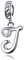 LaMenars Damen Charm-Anhänger Alphabet Buchstabe 925 Sterling Silber passend für, Chamilia und europäische Charm-Armbänder & Halsketten (Buchstabe J)