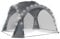 IDMarket - Tente dôme Gris Anthracite 3,5 M avec LED