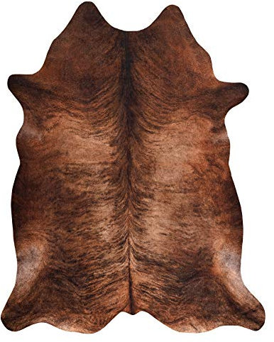 rugsx Teppich künstliches Rindsleder, Kuh, braun Leder 100x150 cm