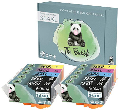 The Bubbli Original | 364 364XL Kompatible Druckerpatronen für HP Photosmart 7520 C310A 7510 C410a C309g C6380 C309a D7560 D5460 B8550 C410b C309n C6324 C5324 C6388 D5468 C5380 (10er Pack)