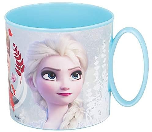 ALMACENESADAN 3120 Tasse La Reine des Neiges II Blue Forest ; Capacité 265 ml ; Produit réutilisable ; passe au micro-ondes ; sans BPA