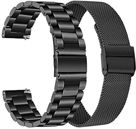 TRUMiRR Armband Kompatibel mit Xiaomi Watch S1 / S1 Active/Mi Watch, 22mm Mesh Gewebte Edelstahl Uhrenarmband Metall Armband Quick Release Ersatzband für Xiaomi Mi Watch Smartwatch