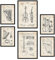 Nacnic Set von 6 Plakaten mit Saiteninstrument Patenten. Plakate mit Retro-Patentabbildungen. Inneneinrichtung im Vintage-Stil. Grösse A4 und A3. Mit Rahmen.