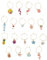 Kichvoe 18pcs Wine Glass Ring Wine Markers Charms Hawaii Wine Charm Charms for Wine Glasses Wedding Wine Glasses Drink Marker Coastal Wine Charms Martinis Mug Identifiers Drinking Metal