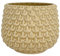 Nordring Retro Übertopf Vintage Pflanztopf für Zimmerplanzen Blumentopf Pino L (16,5 cm ø), Elfenbein, Keramik