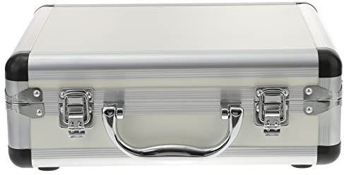LIFKOME Boîte à Outils Portable Aluminium avec Serrure à Code Coffre pour Rangement Sécurisé De Documents Argenté Mini Format