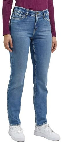 Lee Damen Marion Straight Jeans, Blau, 28W / 31L EU