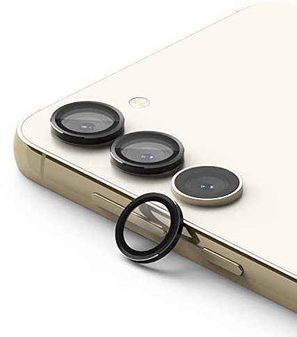 Ringke for Samsung Galaxy S23 Plus / S23 Camera Lens Protector (Black) | Camera Lens Frame Glass, Individual Metal Ring Cover, 9H Anti-Scratch Tempered Glass, Easy Installation Tray