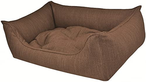 Hundebett Eco Dog Brown - abziehbar Bezug und Füllung waschbar gelenkschonend kuschelig robust Qualität Made in Germany - Größe M