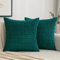 EMEMA Kordsamt Kissenbezüge Dekorative Sofakissen Moderne Kissenhüllen 45x45 cm Dekokissen Weicher Zierkissenbezug für Wohnzimmer Sofa Schlafzimmer 2er Set Blaugrün